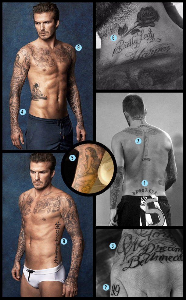 A Guide To David Beckham S Sexiest Tattoos You Re Welcome